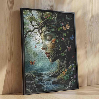 Surreal Earth Goddess 1000 Piece Puzzles for Adult Landscape Puzzle Arts Women Portrait Jigsaw Puzzle for Adults