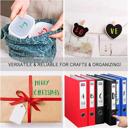 816 Pcs MEGA Pack Alphabet Stickers - 12 Vibrant Colors Letter Stickers, Complete ABCs & Numbers, Ideal for Mailbox Labels, Scrapbooking, Crafts, Learning & Organizing
