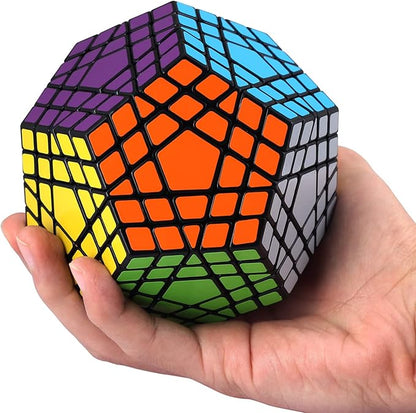 Ganowo Megaminx Speed Cube Gigaminx 5x5 Cubes Brain Teasers Games Magic Twist Puzzle Fidget Toys for Kids Adults Boys Teens