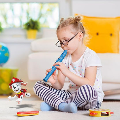 Lollipop Little Tikes Musical Instruments Set - Flute, Maracas, Harmonica, Tambourine for Toddlers, Educational Musical Toys Toys for Kids 24 Months+ (Paw Patrol red)