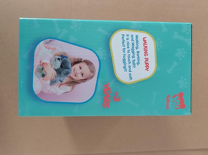 YH YUHUNG Walking and Barking Toy Dog with Remote Control Leash Puppy Electronic Pets Interactive Toys for Kids (White)