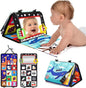 URMYWO Tummy Time Toy - Black and White High Contrast Baby Toys for Newborn - Baby Visual Stimulation Mirror - Montessori Sensory Crinkle Toy for Infant 0-3-6-12 Months - Shower Gift for Boy Girl