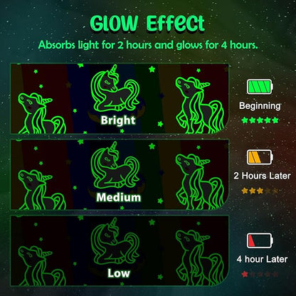 Unicorn Gifts Toys for Girls Kids - Glow in The Dark Rainbow Blanket Best Christmas Birthday Valentines Easter Decor Present for Age 1-14 Years Old Teens Child Toddler Daughter Soft Cozy Throw 50"x60"