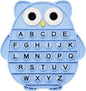 Fidget Toys for Kids, Owl Shaped Silicone Squeeze Sensory Toys, Alphabet Bubble Stress Anxiety Relief Relax Tools for Kids Adults School Classroom Gift Party Favors (Blue)