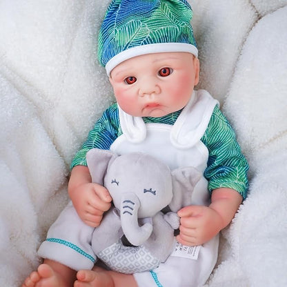 Boy 15 Inch, Full Silicone Baby Doll, Realistic Baby Dolls, Realistic Veins & Pose, Not Vinyl, Reborn Baby Dolls Silicone Full Body, Gift Set
