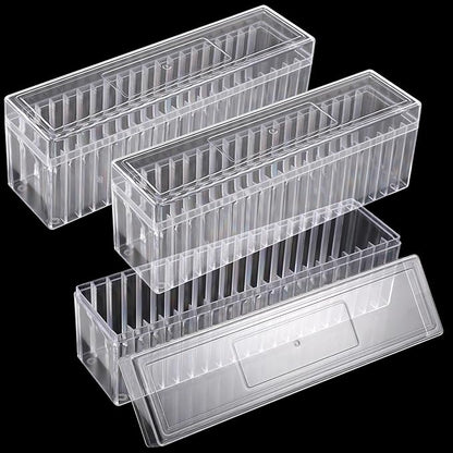 Plastic Coin Storage Box, 3 Packs Coin Holder Organizer Boxes with 20 Slots, Plastic Storage Cases Set for 60 Slabs, Compatible with PCGS NGC PMGab Holders(Include Boxes Only)
