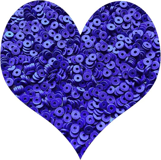 3000Pcs Clay Beads Flat Round Polymer Bead Vinyl Heishi Beads Flat Round Polymer Bead for Jewelry Making Necklace Bracelet (21-Dark Blue)