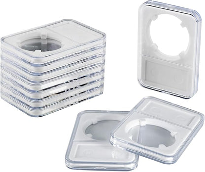 20-Pack Coin Slab Display Holder, Storage Case for Morgan, Peace, IKE Silver 38mm Dollar Coin, Organize Your Coin Collection with Clear Acrylic Cases