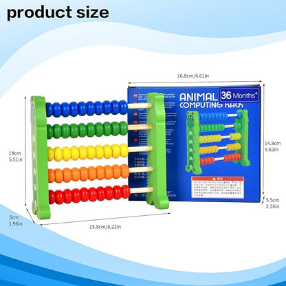 WNWLwooden Abacus Frame Learning Tool Growth Toy Beads Educational Counting Toy Abacus Math Thinking Abacus Counting Toy,for Preschool Learning, Learning Mathematics Abacus (Green Abacus)