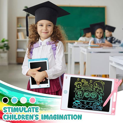 Zhehao 20 Pack LCD Writing Board for Kids, 8.5 Inches Doodle Reusable Screen Drawing Pad Erasable Painting Pads Educational Toy for 3-8 Years(Light Blue, Black, Pink, White)