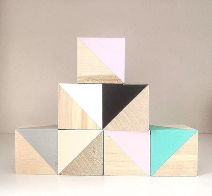 30 PCS 2 Inch Wood Blocks, 5x5x5cm Premium Natural Solid Blank Wooden Cubes Set, Square Unfinished Craft Wood Blocks Bulk for Crafting DIY Projects