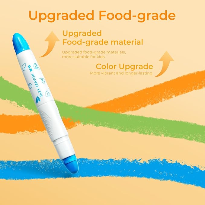M&G 12 Colors Upgraded Food-grade Paint Sticks, Washable, Non- Toxic, Super Quick Drying, Tempera paint sticks for kids and student