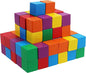 150 PCS 1 Inch Colored Wood Cubes, Premium Colorful Wooden Cube with 6 Assorted Colors, Square Wooden Blocks for Craft DIY Projects