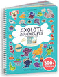 Cupkin Axolotl Sticker Book Activity, Toddler Airplane Travel Essentials, 300+ Axolotl Stickers for Kids + Eight Scenes + 8 Coloring Book Pages, Animal Lover Children's Gift, Kids Crafts for Ages 2-8