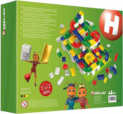 Hubelino Marble Run - 200-Piece Big Building Box - The Original! Made in Germany! - Certified and Award-Winning Marble Run - 100% Duplo Compatible