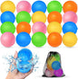 20Pcs Reusable Water Balloons, Summer Water Toys, Magnetic Water Ball for Outdoor Games, Pool Toy, Beach Toys for Kids