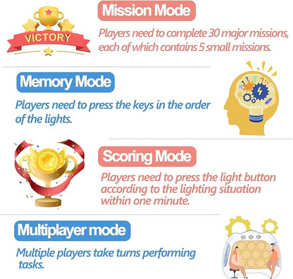Pop The Target! Handheld Speed Push Game Machine: A Fun Multiplayer Game for Family. Sensory Fidget Toy Christmas Toys Gifts for 6 7 8 9 10 11 12 Years Old Kids Road Trip Car Games Kids Blue