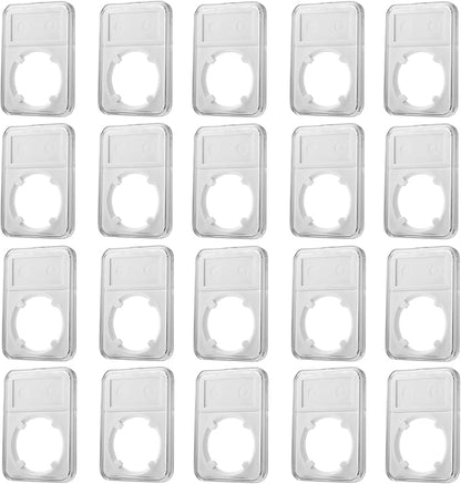 20-Pack Coin Slab Display Holder, Storage Case for Morgan, Peace, IKE Silver 38mm Dollar Coin, Organize Your Coin Collection with Clear Acrylic Cases