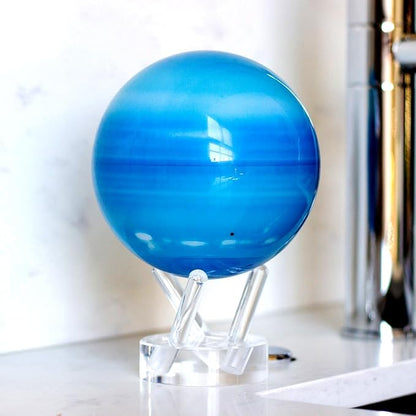 MOVA Uranus Globe 4.5” – Solar-Powered Rotating Planet Model | NASA-Inspired Blue Decor