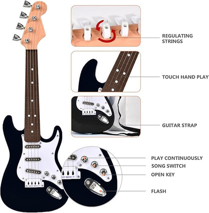 16inch Mini Guitar Toy for Kids and Beginners, Electric Guitar with Strap for Toddlers and Boys and Girls Instrument Toys