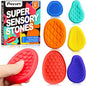 Fidget Sensory Toys for Kids & Adults with Autism ADHD: 6-Pack Silent Small Anxiety Relief Items, Quiet Fidgets & Worry Stones for Classroom Prizes, Mini Desk Toys for Calm Down, Stress Relief Gifts