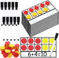 Ireer 12 Sets Magnetic Ten Frame Set, Math Counters Bulk for Classroom Early Math Manipulatives Kit for Home, Kindergarten and Elementary Teachers
