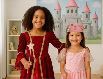Birthday Crown for Kids Classroom – Adjustable Soft Silicone Princess Crown, Ages 2–10+, BPA Free, Dishwasher Safe