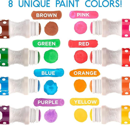 16 Washable Dauber Dawgs Dot Markers for Toddlers - Bingo Markers for Dot Art w/ PDF Activity Books, Dot Paints Washable for Kids, Bingo Dabbers Dotters & Dobbers, Holiday Gifts Daubers, Dot Painting