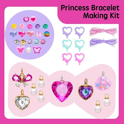 Charm Bracelet Making Kit for Kids,Jewelry Making Kit Gifts for Kids 6-12 Year, Birthday Gift,Girls Toys Ages 6,7,8,9,10