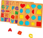 2PCS Wooden Alphabet & Number Puzzles for Toddlers – Educational Learning Toy (Choose from 3 Combinations) (Alphabet & Number)