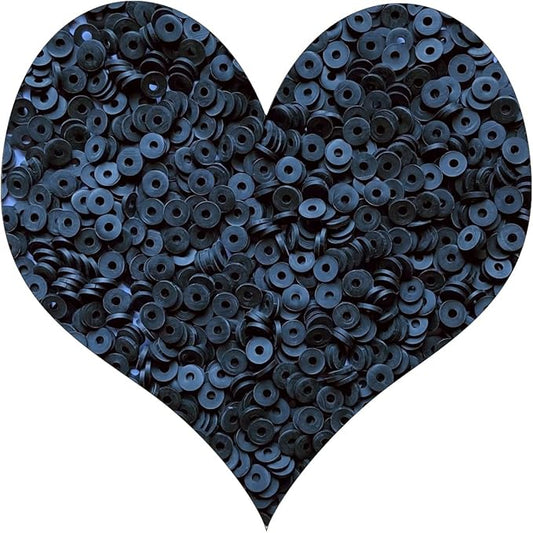 3000Pcs Clay Beads Flat Round Polymer Bead Vinyl Heishi Beads Flat Round Polymer Bead for Jewelry Making Necklace Bracelet (22-Black)