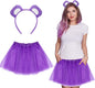 Halloween Bear Costume Accessories Bear Ear Headband and Tutu Skirt Set for Halloween Cosplay Party Dress Up