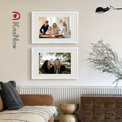 20x30 Poster Frame 2 Pack, Textured White Solid Wood, Wall Gallery Picture Frame