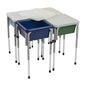 ECR4Kids 4-Station Sand and Water Adjustable Play Table, Sensory Bins, Earthtone