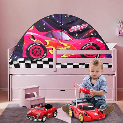 Kid Bed Tent -Twin Play Tent Baby Toddlers Dream Playhouse for Bedroom Decor Indoor Games Twin Size Bed Canopy by CRAWLBO