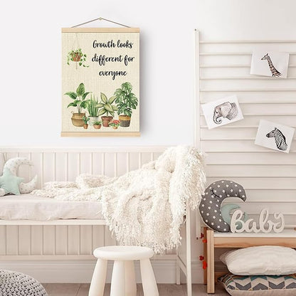 Boat Wades Mental Health Poster Hanger Frame For Therapy Counseling Office,Motivational Inspirational Wooden Poster Hangers 12x16 Inch,Positive Affirmations Classroom Nursery Wall Art Decor
