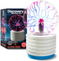 Discovery™ Plasma Globe Lamp - Touch & Sound Sensitive Lightning| Electric Tesla Coil Base Design| Educational STEM Toy| Home & Room Décor| Light-Up Plasma Orb| Interactive Globe| Fun Science Gift
