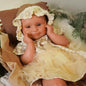 Reborn Baby Dolls Silicone Full Body 18.1in Weighted Real Life Open-Eyes Girl Dolls Lifelike Newborn Baby Soft Body Flexible Limbs Not Vinyl