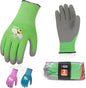 Vgo... 3-Pairs Age 7-9 Kids Gardening Gloves, Children Yard Work Gloves, Soft Safety Rubber Gloves (XS, KID-RB6013)
