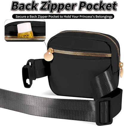 Gifts for Girls Teens Kids - Mini Belt Bag Crossbody Bag - Birthday Gifts for Daughter Sister Her,Teen Girl Essentials,Travel Essentials,Cute Teen Trendy Stuff - Black,S