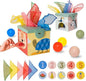 Taf Toys Sensory Baby Tissue Box, Object Permanence Box, Imaginary Play for Infants & Toddlers, Montessori Square Sensory Toys Colorful Pull Scarves, Play Balls & Cards Educational Preschool Learning