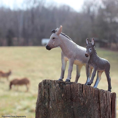 Safari Ltd. Donkey Figurine - Detailed 4" Plastic Model Figure - Fun Educational Play Toy for Boys, Girls & Kids Ages 3+ (Pack of 2)