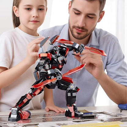 Wanderer Mech Robot Building Block Sets Dark Robot with 2 Weapons Forms Destroy Warrior City Action Mechs Model Kit Toys Gift for Adults and Kids Boys 6 7 8 10+ 585 Pieces