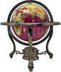 Unique Art 10-Inch Tall Table Top Pink Pearl Swirl Ocean Gemstone World Globe with Silver Tripod Stand (PINK TRIPOD SILVER)