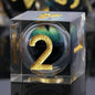 DNDND Eye Resin DND Dice Sharp Edge Resin D&D Die with Gift Case for Dungeons and Dragon Game (Green Dragon Eye)