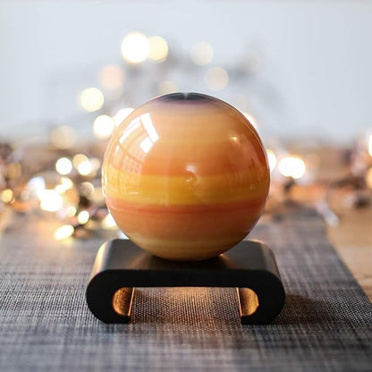 MOVA Saturn Globe 4.5” – Rotating Solar Planet Model for Home or Office Decor | No Batteries or Cords | Striking Modern Astronomy Gift