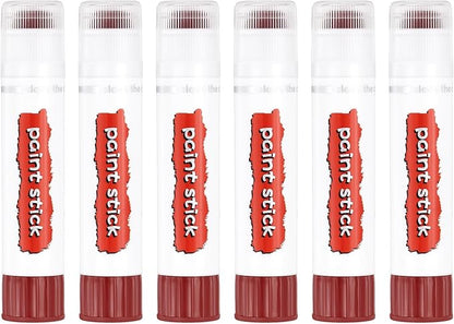 PATIKIL Tempera Paint Sticks, 6 Pcs Solid Tempera Paints Sticks Washable Bulk Markers Pen Quick Drying for Artists Beginners Art Supplies, Brown