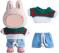 17cm Doll Clothes Set, Premium Jeans & Knitted Sweater Outfit for 17cm 15cm Dolls, Cute Dress Up Fashion, No Doll Included (C, 17cm/15cm)