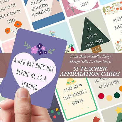 Teacher Appreciation Gift, Teacher Affirmation Cards, Inspirational Teacher Gift, Teacher Must Haves, Gifts for Educators, Back To School Gift, Positive Mindfulness Deck for Teacher