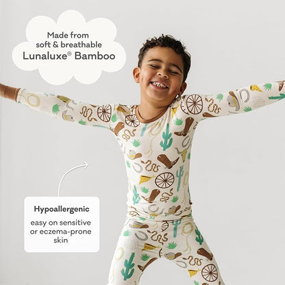 Little Sleepies Two-Piece Pajama Set for Boys & Girls, Soft Viscose from Bamboo Toddler Pajamas for Kids, Family Matching PJs